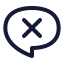 Comment Remove icon with stroke rounded style
